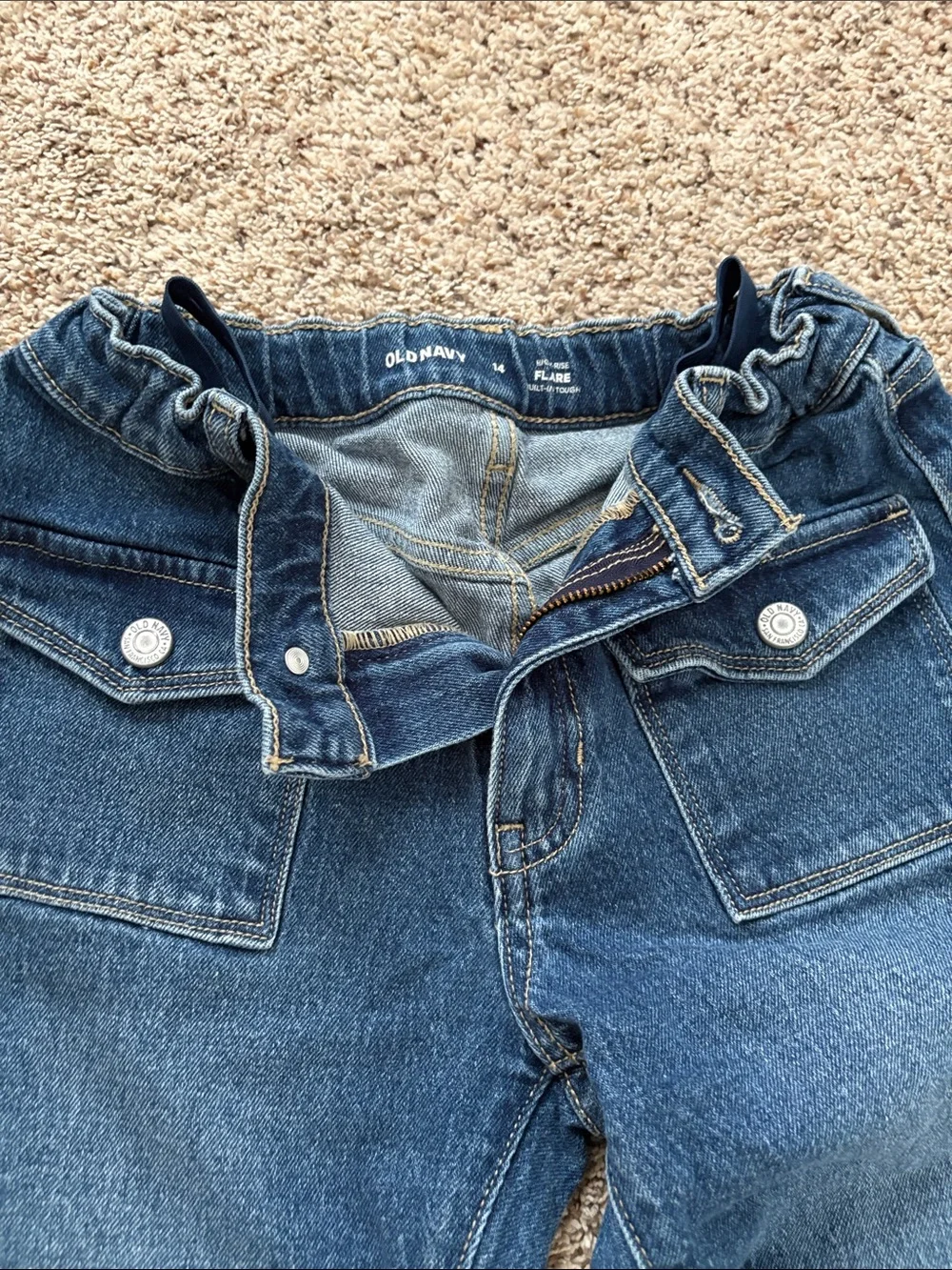 Dark Wash girls Denim Jeans - Blue